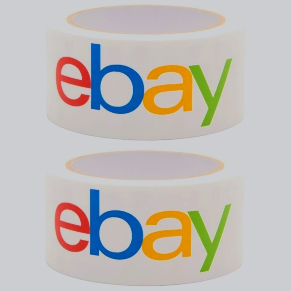 3 Rolls Official Classic eBay Branded Packing Shipping Tape 75 Yards 2Mil